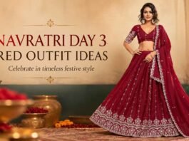 Red for Navratri Day 3: Goddess Chandraghanta and Bold Festive Outfit