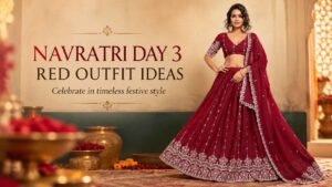 Red for Navratri Day 3: Goddess Chandraghanta and Bold Festive Outfit
