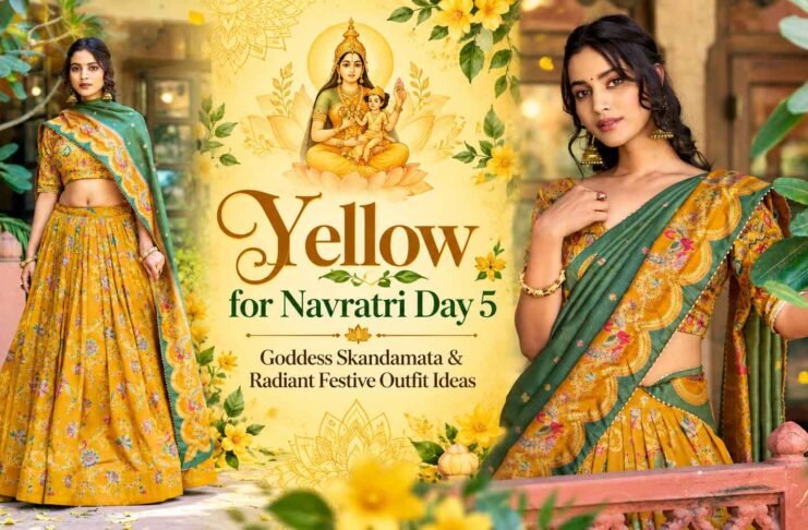 Navratri Day 5 Yellow Outfit Ideas | Goddess Skandamata