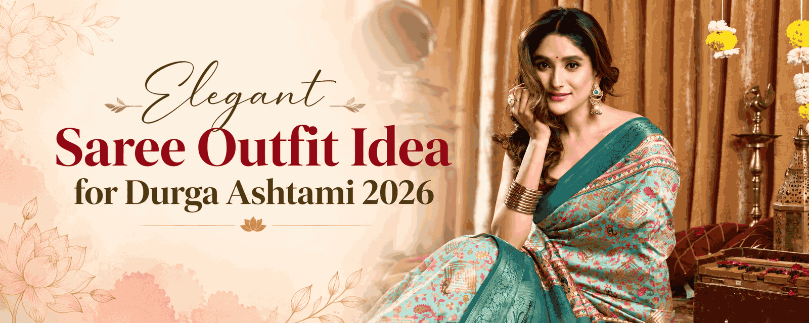 Elegant saree outfit idea for Durga Ashtami 2026
