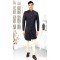 Pretty Navy Blue Color Jacquard Designer Men's Wear Indo-Western Plus Size Shewani -6357169038