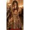 Wedding Wear Rajwadi Silk Brown Color Aari Mirror Work Designer Lehenga Choli - 7111174354