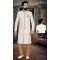 Charm of Tradition with our Regal Banarasi Jacquard White Plus Size Wedding Sherwani for Men -7917179011