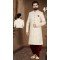 Charm on Your Big Day with our Suave Ethnic Cream Plus Size Banarasi Jacquard Sherwani for Men -7917179031