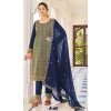 Blue Color Fox Georgette Embroidery Work Designer Pakistani Salwar Kameez - 7238175042