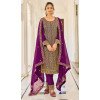 Wine Color Fox Georgette Embroidery Work Designer Pakistani Salwar Kameez - 7238175044