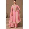 Pink Color Premium Silk Embroidery Work Festival Wear Palazzo Salwar Suit - 7313175445