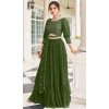 Designer Fox Georgette With Embroidery Work Party Wear Lehenga Choli In Green - 7709177793
