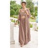 Designer Fox Georgette With Embroidery Work Party Wear Lehenga Choli In Light Brown - 7709177794