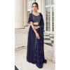Designer Fox Georgette With Embroidery Work Party Wear Lehenga Choli In Navy Blue - 7709177796