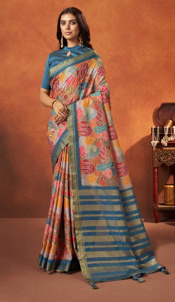 Unique Blue Color Silk Weaving Work Traditional Designer Wear Saree - 7813178401