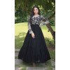 Black Designer Jacquard Work Readymade Function Wear Gown - 8102180360