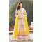 Off White Color Dola Silk Printed Work Readymade Anarkali Style Salwar Suit - 8287181623