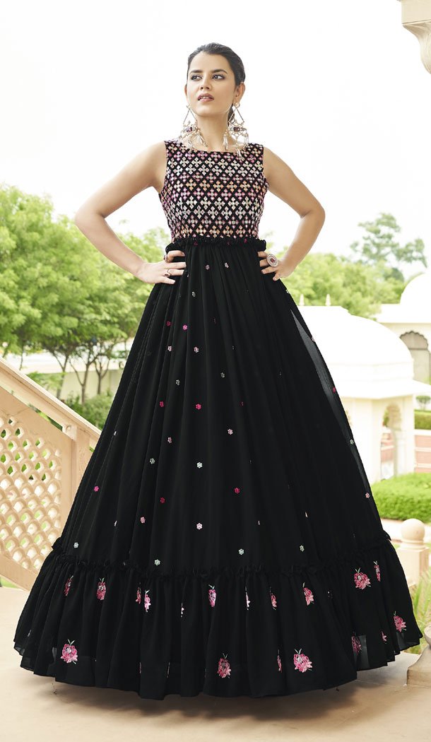 Indian Ethnic Wear Plus Size Gown Dress Online for Women in US UK Heena Style