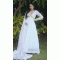 Faux Blooming With Embroidery Work White Color Readymade Party Wear Gown - 8313181744