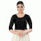 Readymade Plain Shimmer Black Designer Festival Party Wear Blouse - 8316181751