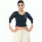 Readymade Plain Cotton Lycra Navy Blue Designer Festival Party Wear Blouse - 8316181755