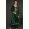 Party Wear Velvet Embroidery Work Pakistani Salwar Kameez In Green - 8318181760