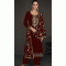Party Wear Velvet Embroidery Work Pakistani Salwar Kameez In Maroon - 8318181763