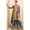 Stunning Grey Real Chinon Embroidery Work Party Wear Palazzo Suit - 8321181777