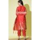 Red Traditional Cotton Silk Woven Work Casual Wear Readymade Salwar Suit - 8354181953