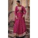 Rani Pink Viscose Silk Embroidery Work Anarkali Salwar Kameez - 8521182885