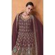 Embroidery Work Georgette Pakistani Purple Designer Sharara Suit - 8687183701