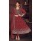 Georgette Embroidery Work Anarkali Style Salwar Suit in Maroon -9176186137