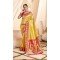 Yellow Tissue Silk Gold Zari Work Traditional Designer Wear Saree - 9425187203