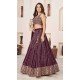 Georgette Embroidery Work Party Wear Lehenga Choli In Wine - 9426187209