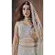 Premium Net Sequins Work Wedding Wear Lehenga Choli Off White - 9496187609