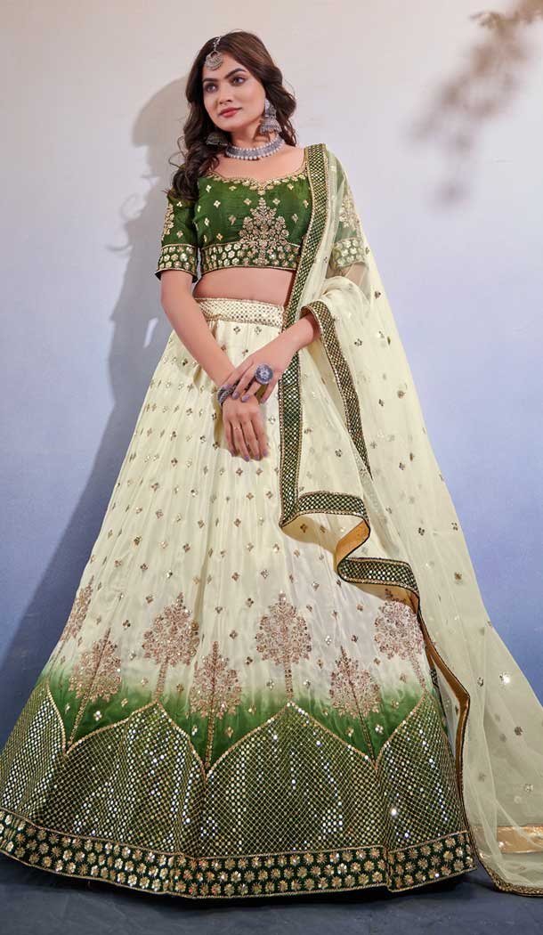 White red green chaniya choli cheap