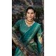 Green Tussar Silk Foil Print Work Traditional Lehenga Choli - 9546187969