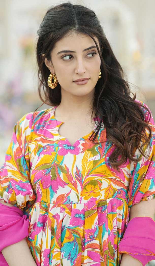 Multi Color Cotton Digital Printed Designer Readymade Palazzo Salwar Suit - 143688283