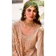 Georgette Embroidered Party Wear Salwar Suit In Beige - 9891191070