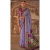 Purple Viscose Silk Printed Plus Size Designer Wear Saree - 147691734