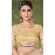 Beige Banarasi Silk Coding Work Party Wear Saree - 9922191270