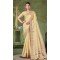 Beige Banarasi Silk Coding Work Party Wear Saree - 9922191270