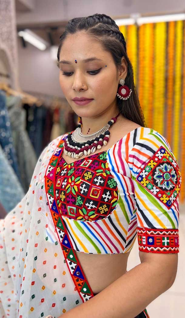 Black And Grey Maslin Rayon Sequence Work Navratri Lehenga Choli - 10047192089