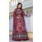 Maroon Dola Silk Digital Printed Designer Readymade Gown - 10213192836
