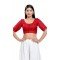 Red Jacquard Woven Work Casual Wear Readymade Blouse - 10392193731
