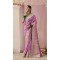 Lavender Viscose Silk Zari Work Designer Wear Saree - 10447194007