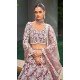 Satin Embroidered Designer Wear Lehenga Choli In Lavender - 10451194035