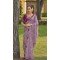 Lavender Organza Silk Sequins Work Designer Wear Saree - 10492194214