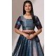 Rama Blue Silk Woven Work Traditional Wear Lehenga Choli - 10552194603