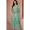 Mint Green Fox Georgette Embroidered Party Wear Readymade Sharara Suit - 10614195050
