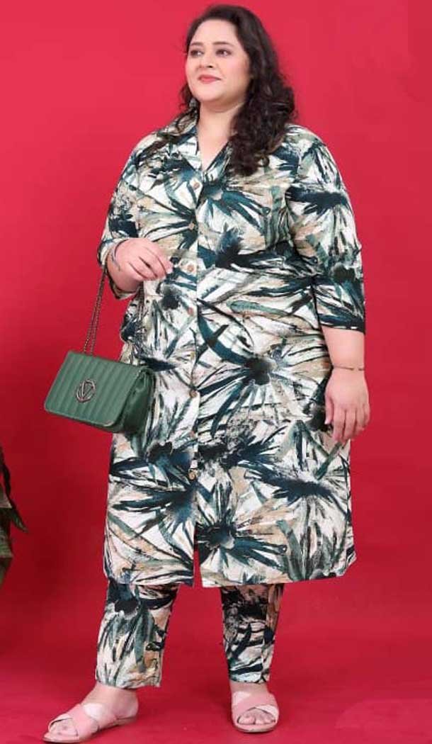 Rayon Printed Party Wear Readymade Kurta With Bottom In Multi Color - 10740195782