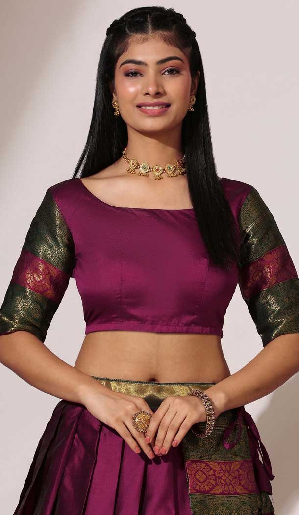 Lichi Silk Zari Work Party Wear Lehenga Choli In Purple - 10644195221