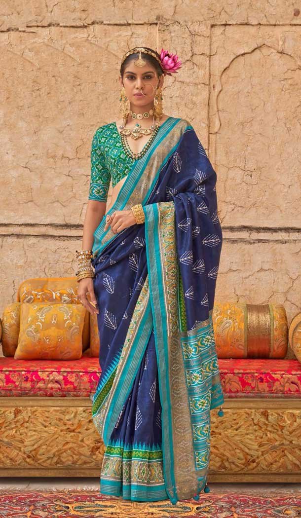 Multi Color Viscose Silk Printed Wedding Wear Saree - 11005197976