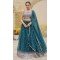 Faux Georgette Resham Work Party Wear Lehenga Choli In Rama Blue - 11062198490